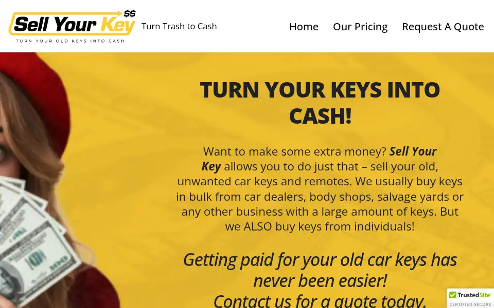 Screenshot of sellyourkey.com