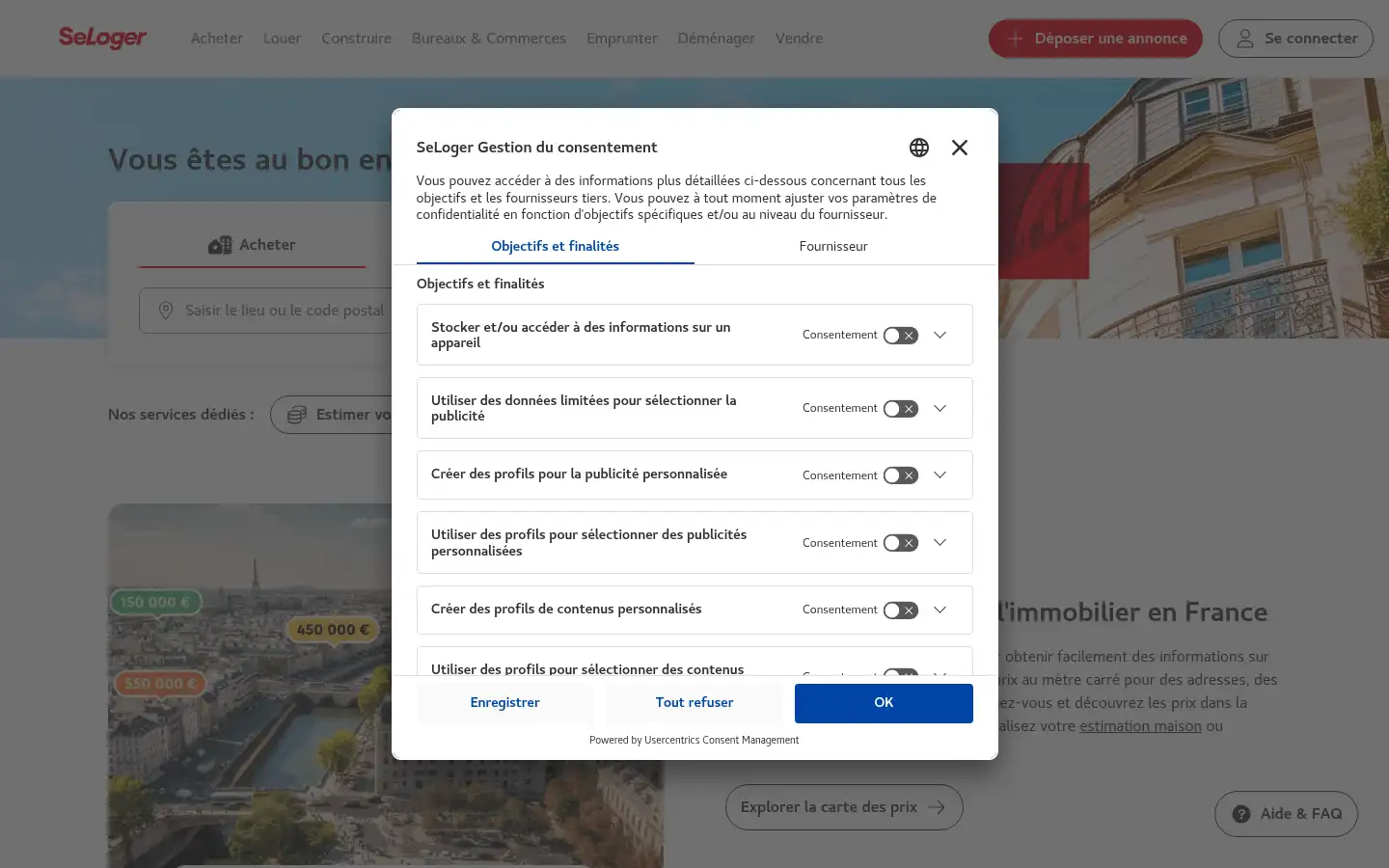 Screenshot of seloger.com