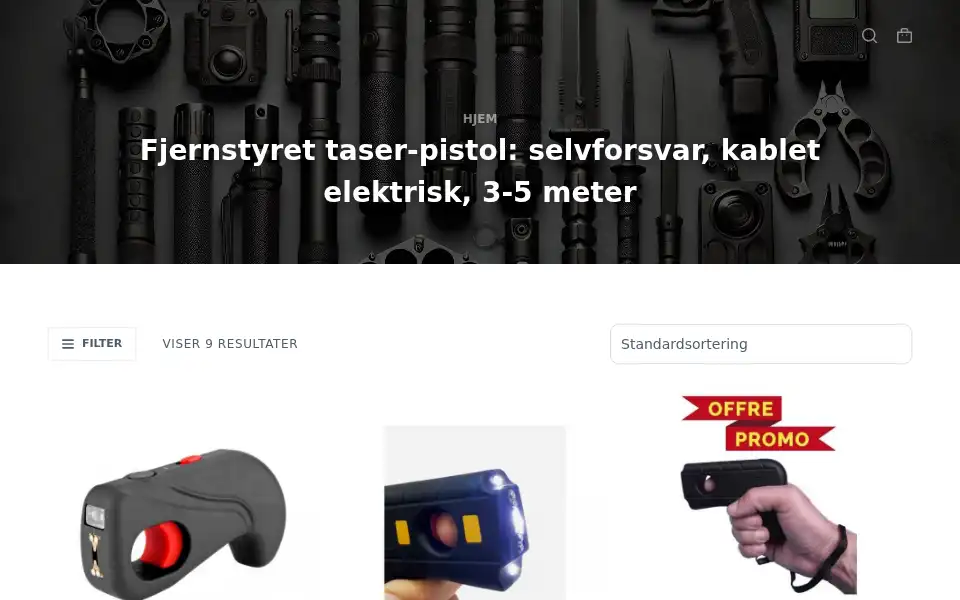Screenshot of selvforsvarsvaben.dk