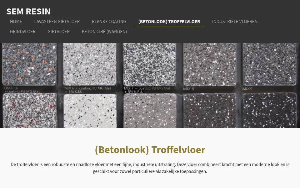 Screenshot of sem-resin.nl