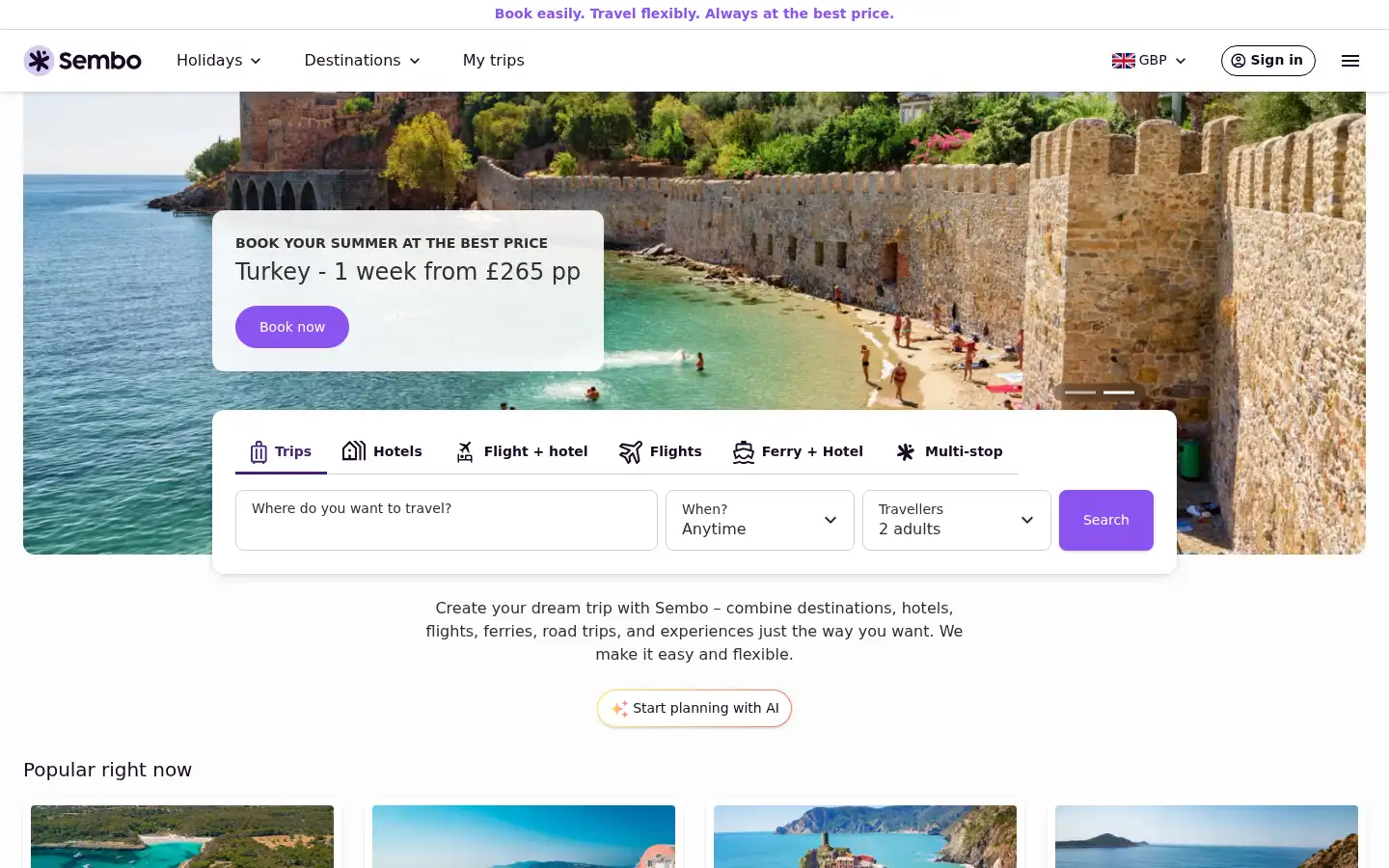 Screenshot of sembo.co.uk