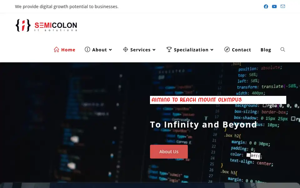 Screenshot of semicolonit.com