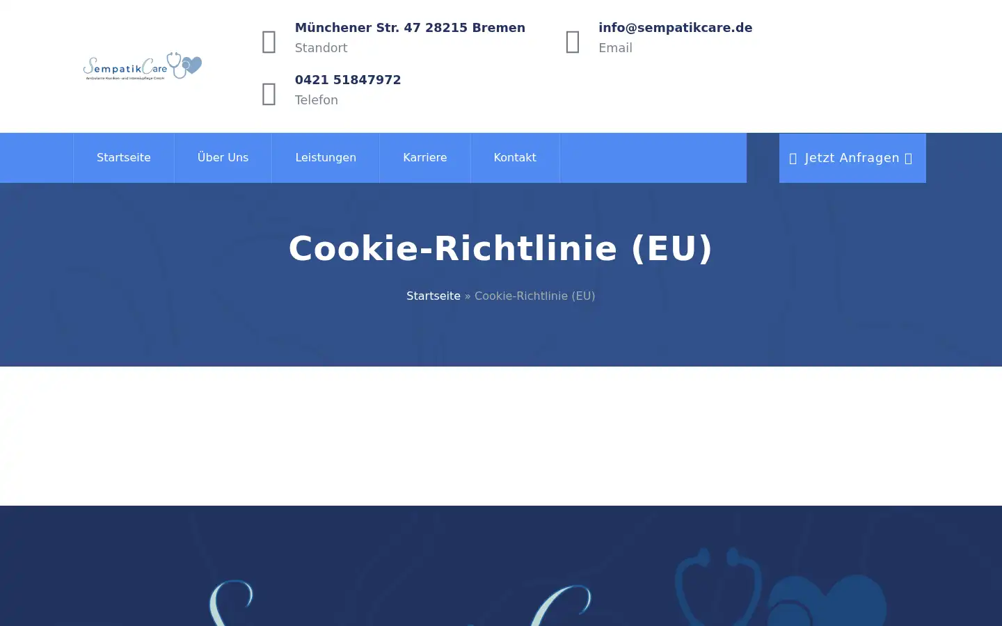 Screenshot of sempatikcare.de