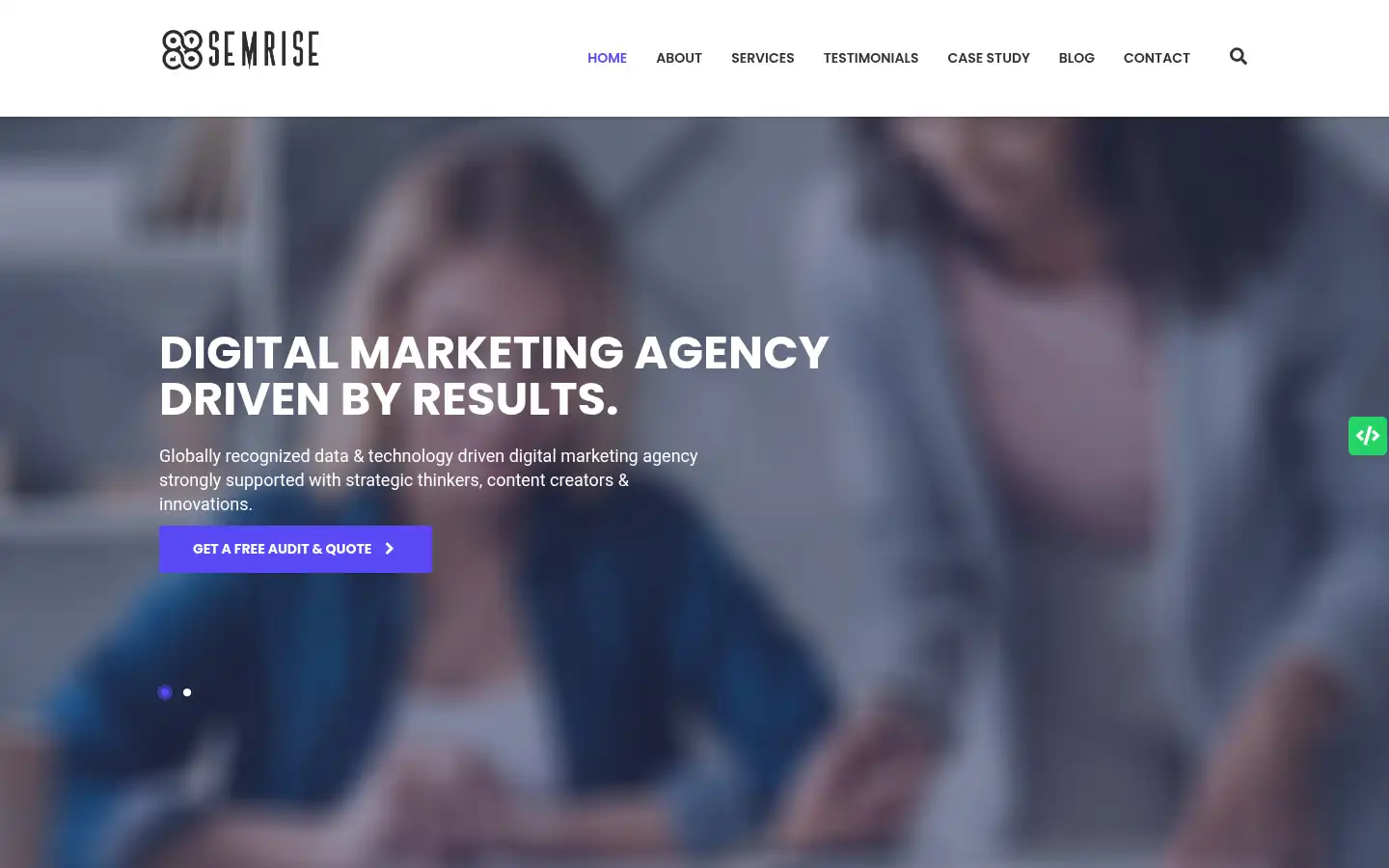 Screenshot of semrise.com