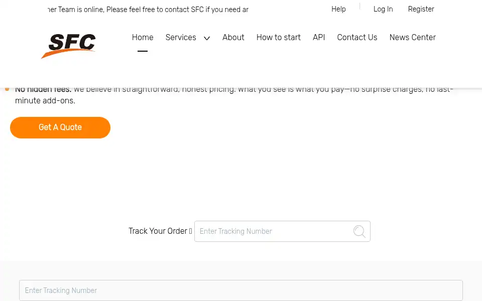 Screenshot of sendfromchina.com