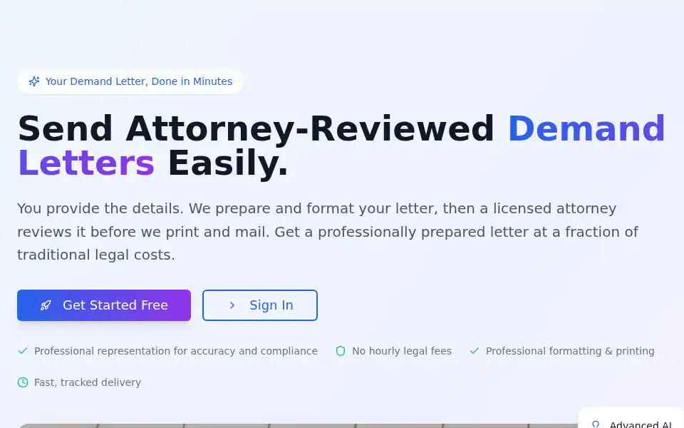 Screenshot of sendmydemand.com