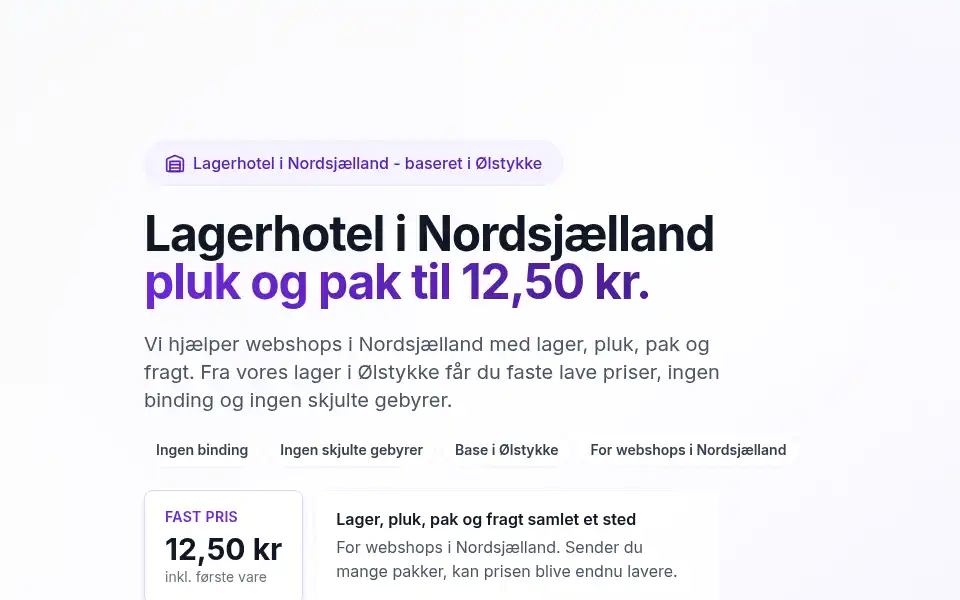 Screenshot of sendr.dk