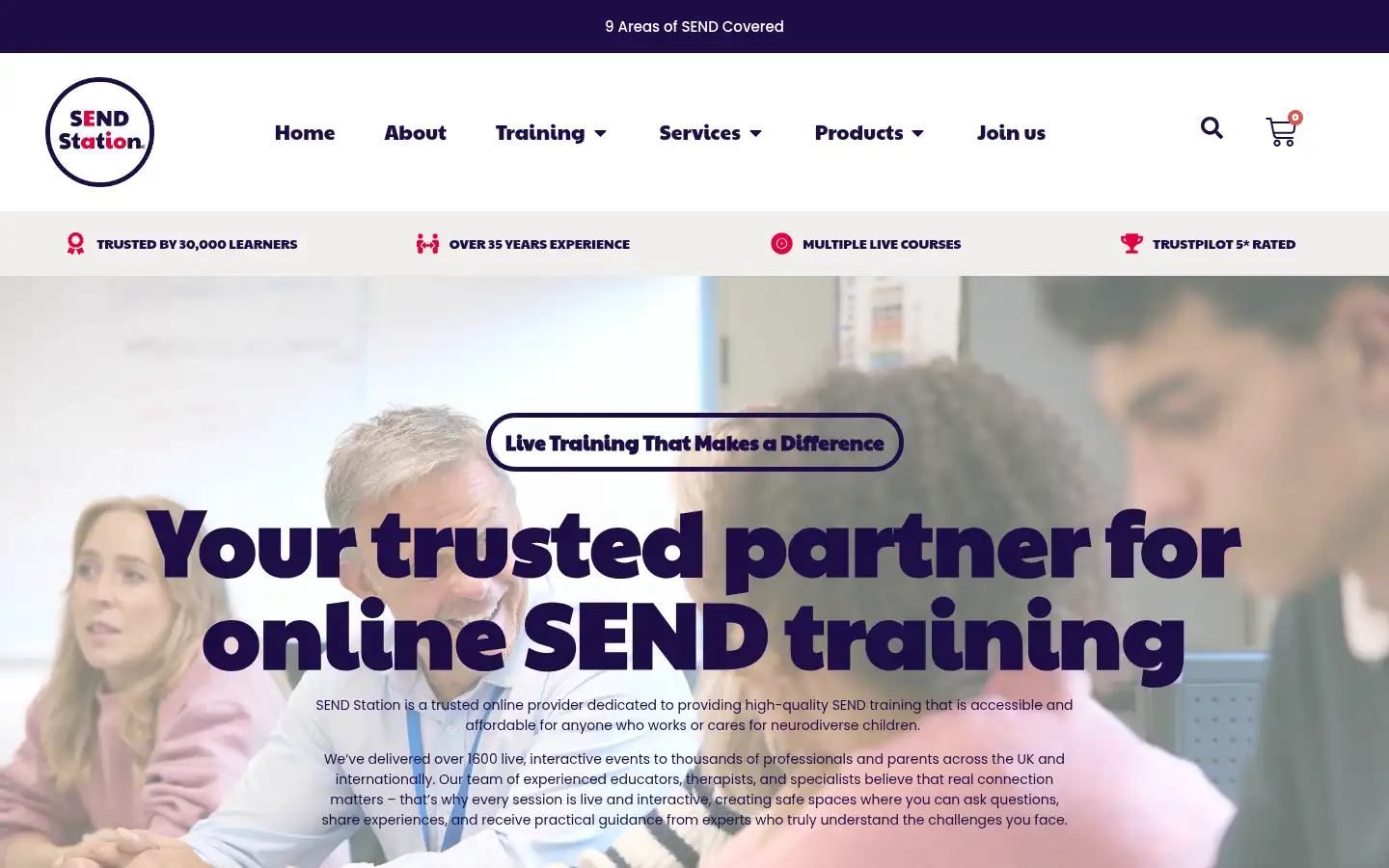 Screenshot of sendstation.co.uk