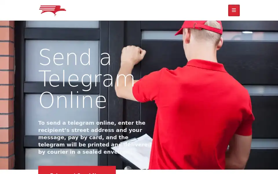 Screenshot of sendtelegram.com
