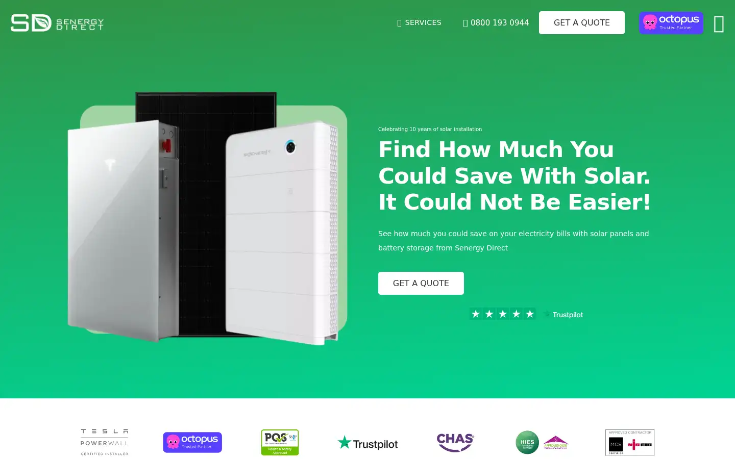 Screenshot of senergydirect.co.uk