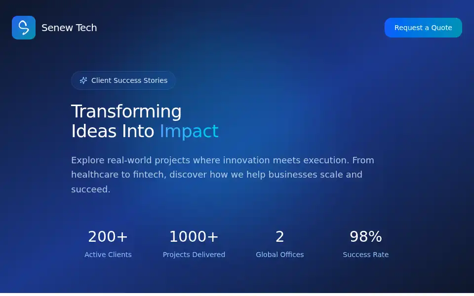 Screenshot of senewtech.com