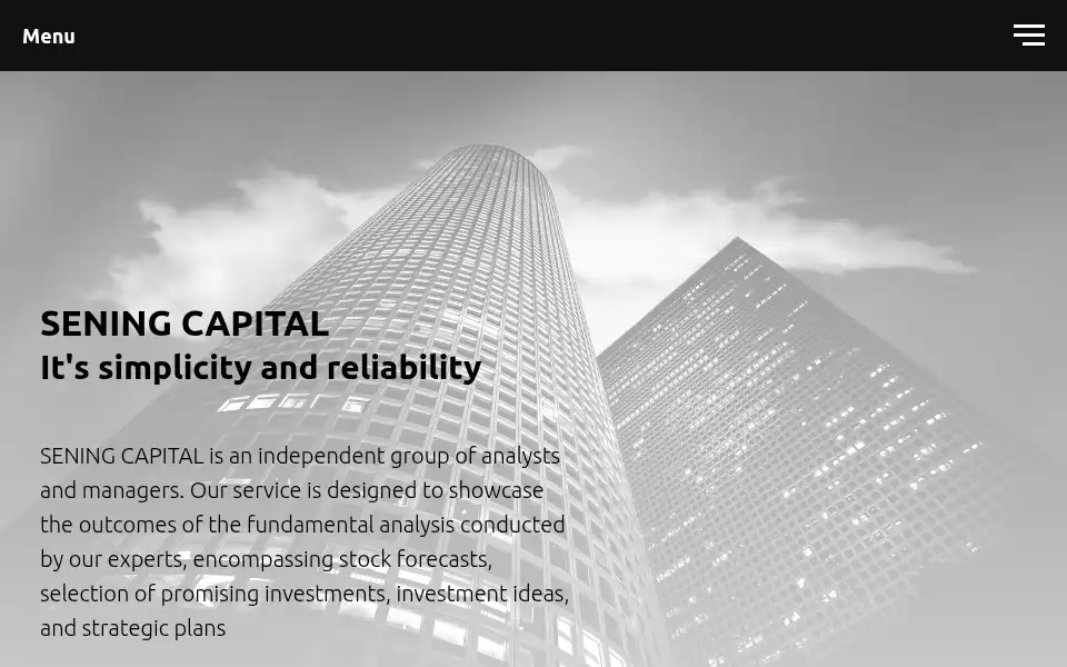 Screenshot of sening-capital.com