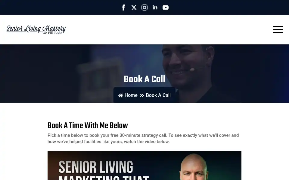Screenshot of seniorlivingmastery.com