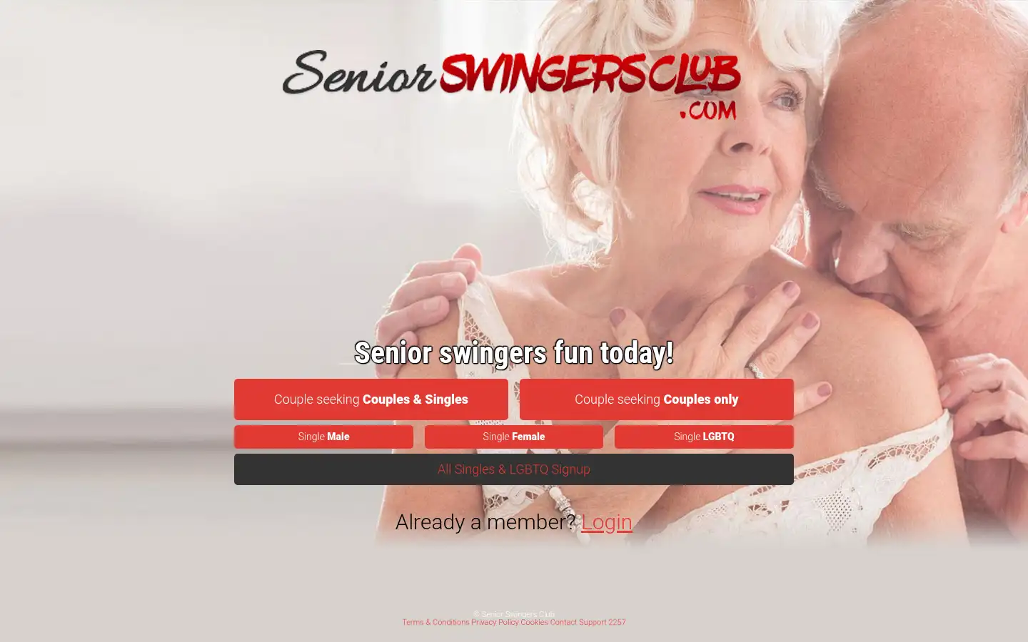 Screenshot of seniorswingersclub.com