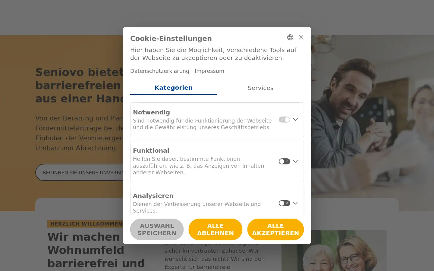 Screenshot of seniovo.de