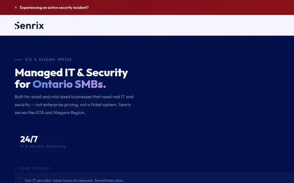 Screenshot of senrix.com