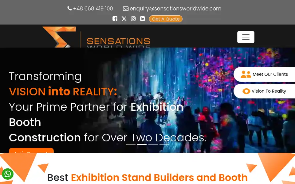 Screenshot of sensationsworldwide.com