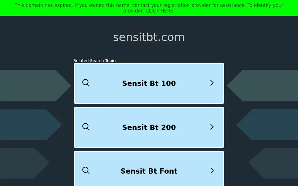 Screenshot of sensitbt.com