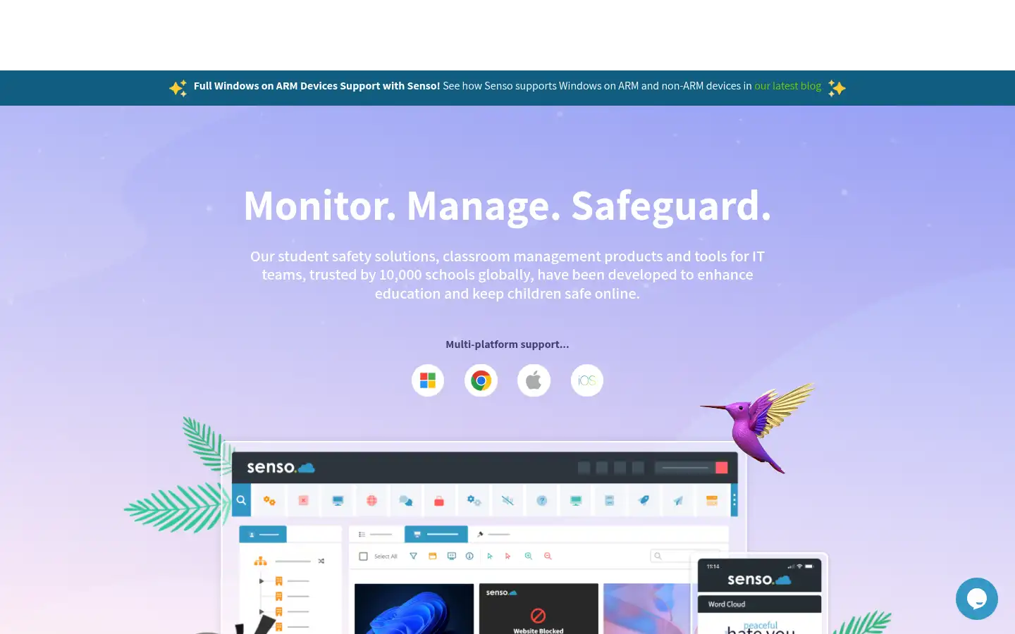 Screenshot of senso.cloud