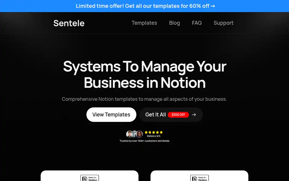 Screenshot of sentele.co