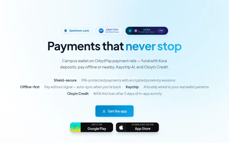 Screenshot of sentriom.com