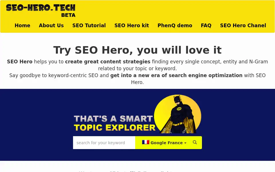Screenshot of seo-hero.tech