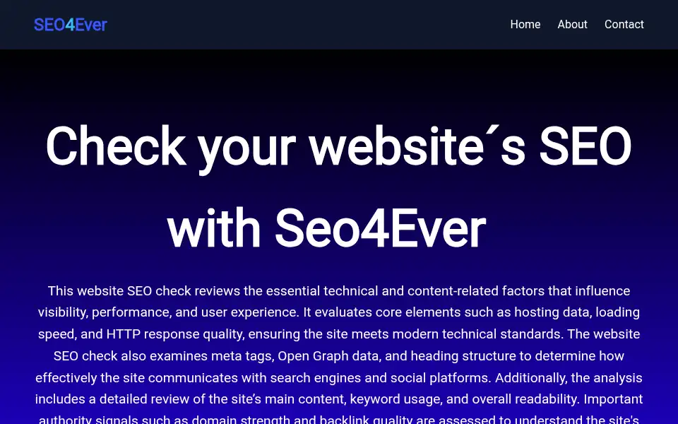 Screenshot of seo4ever.com