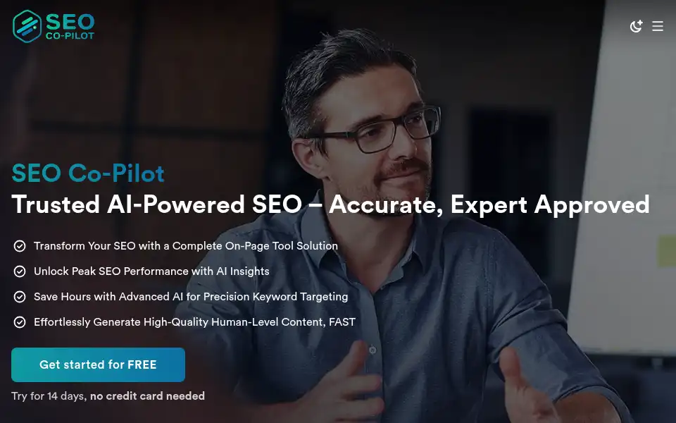 Screenshot of seocopilotai.com