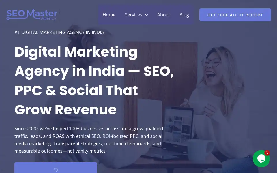 Screenshot of seomasteragency.com