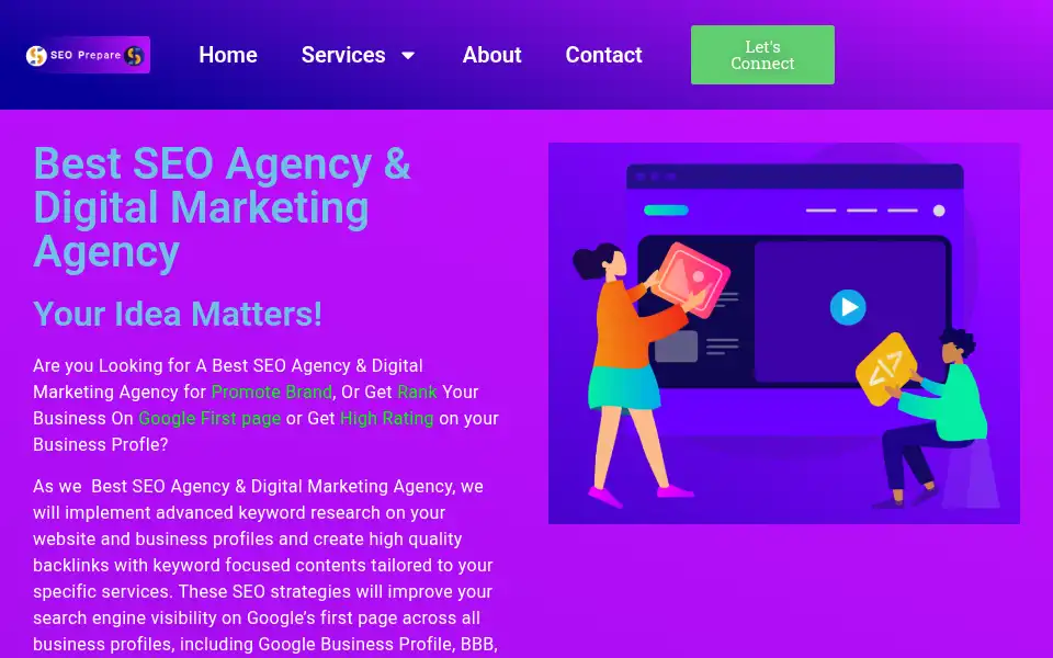 Screenshot of seoprepare.com