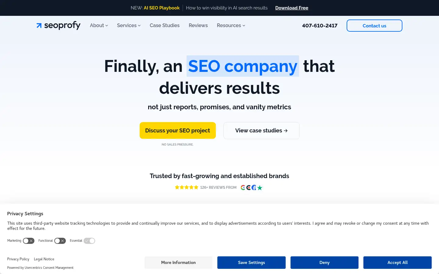 Screenshot of seoprofy.com