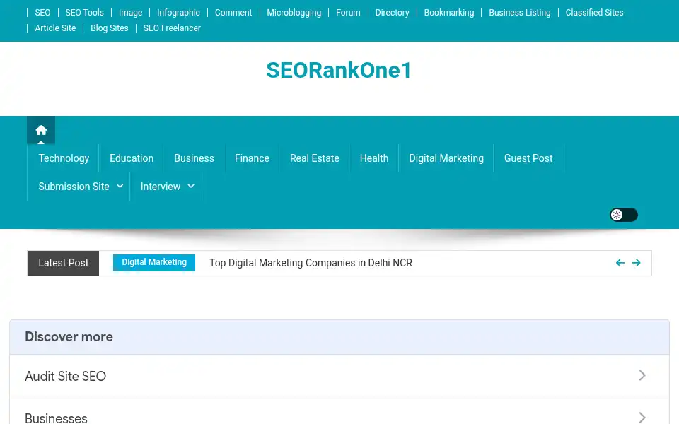 Screenshot of seorankone1.com
