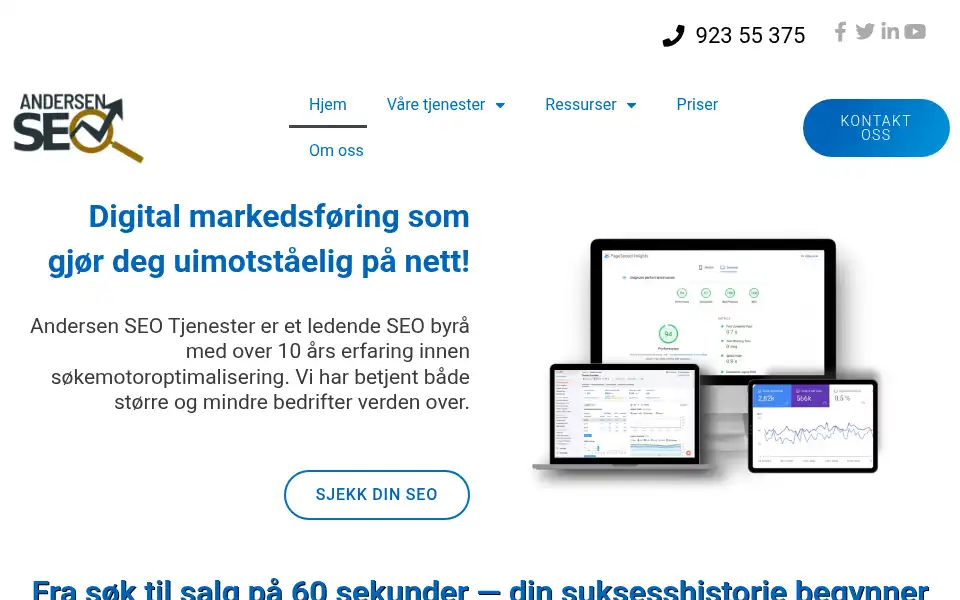 Screenshot of seotjenester.no