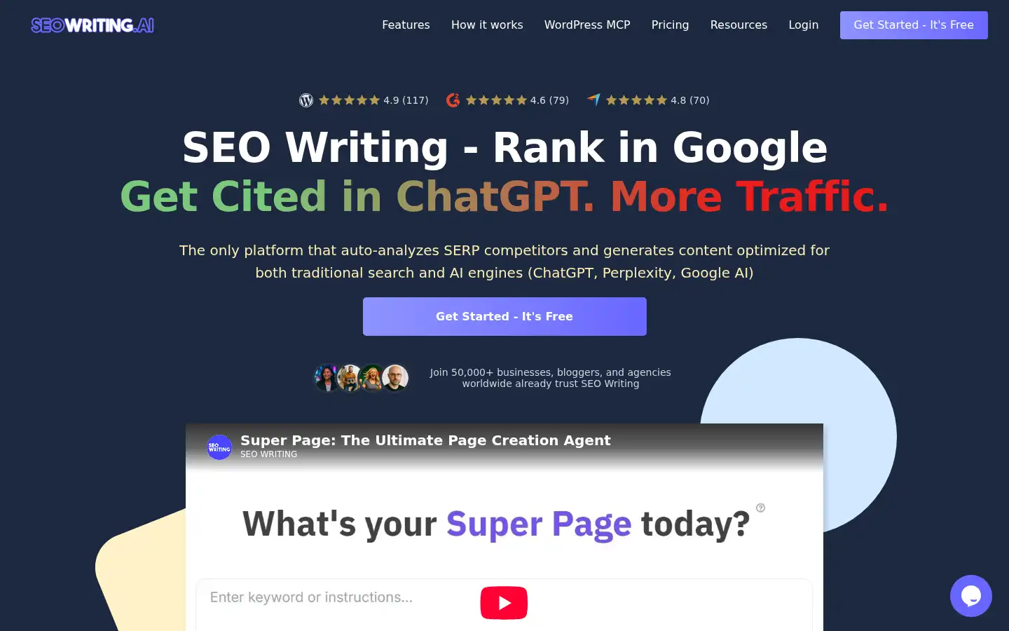 Screenshot of seowriting.ai
