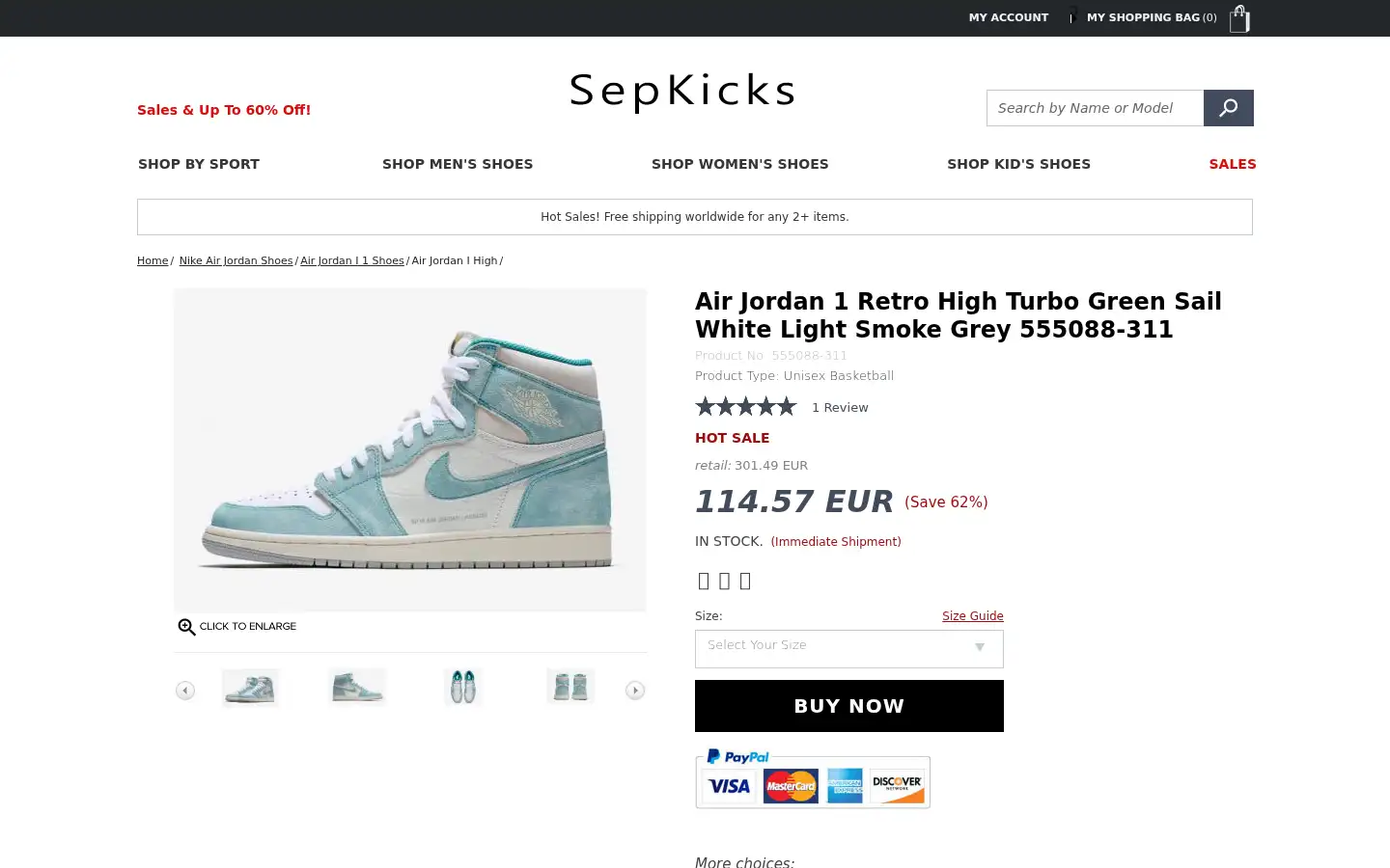 Screenshot of sepkicks.com