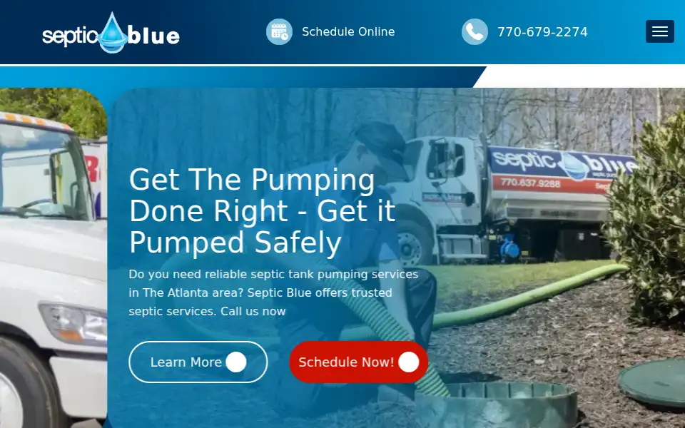 Screenshot of septicblue.com