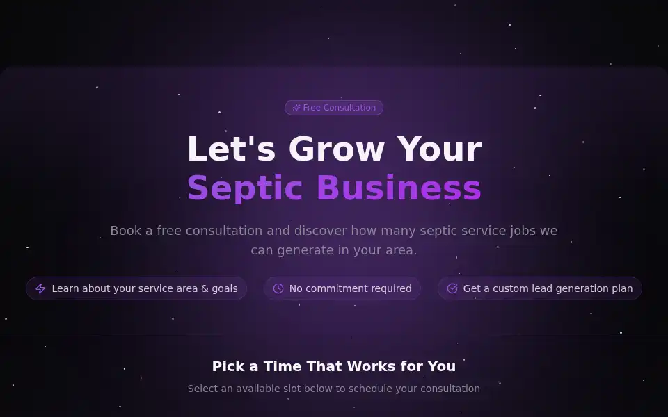 Screenshot of septicmarketingsystems.com