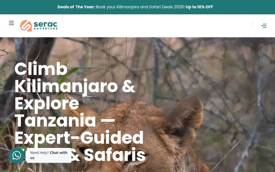 Screenshot of seracadventure.com
