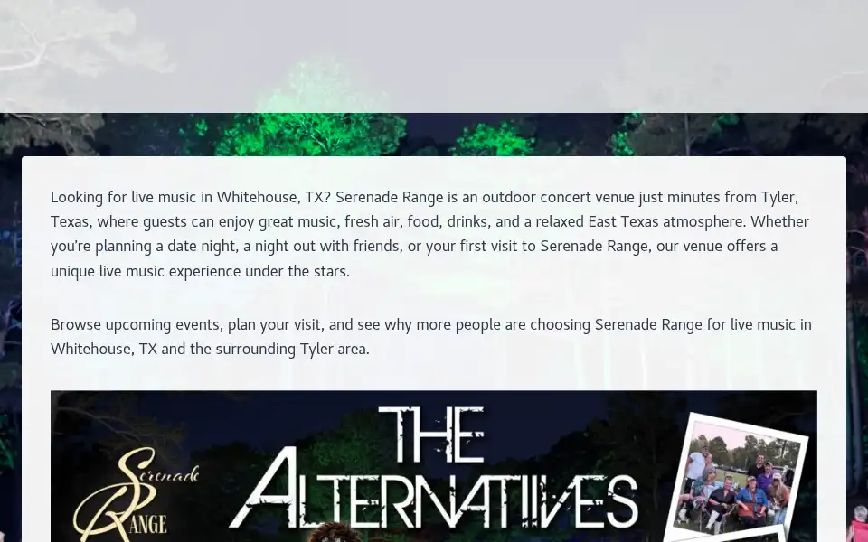 Screenshot of serenaderange.com