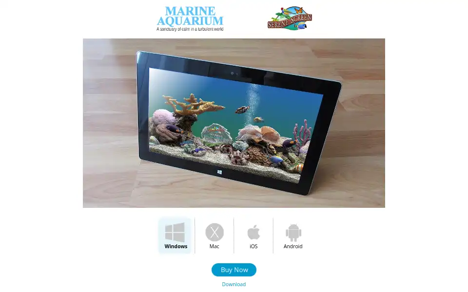 Screenshot of serenescreen.com