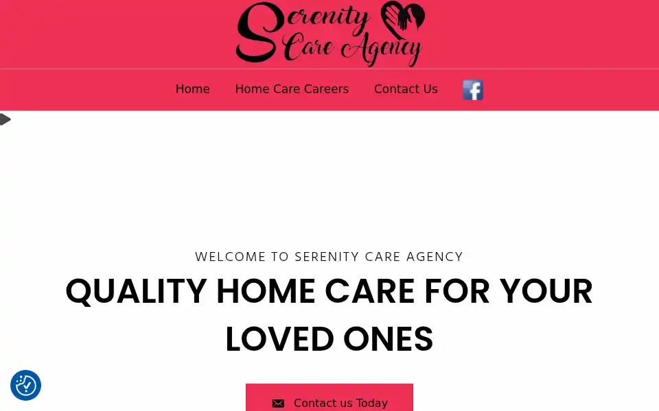 Screenshot of serenitycareagency.com