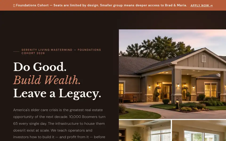 Screenshot of serenitylivingcoaching.com