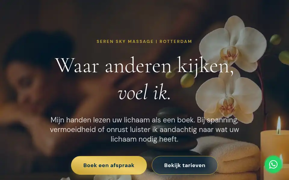 Screenshot of serenskymassage.nl