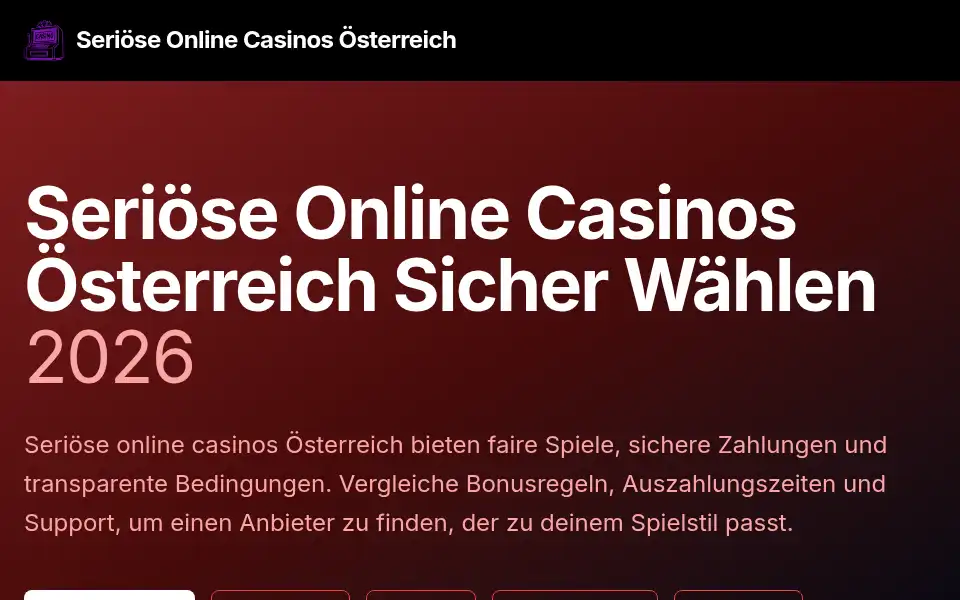 Screenshot of serioseonlinecasinososterreich.org