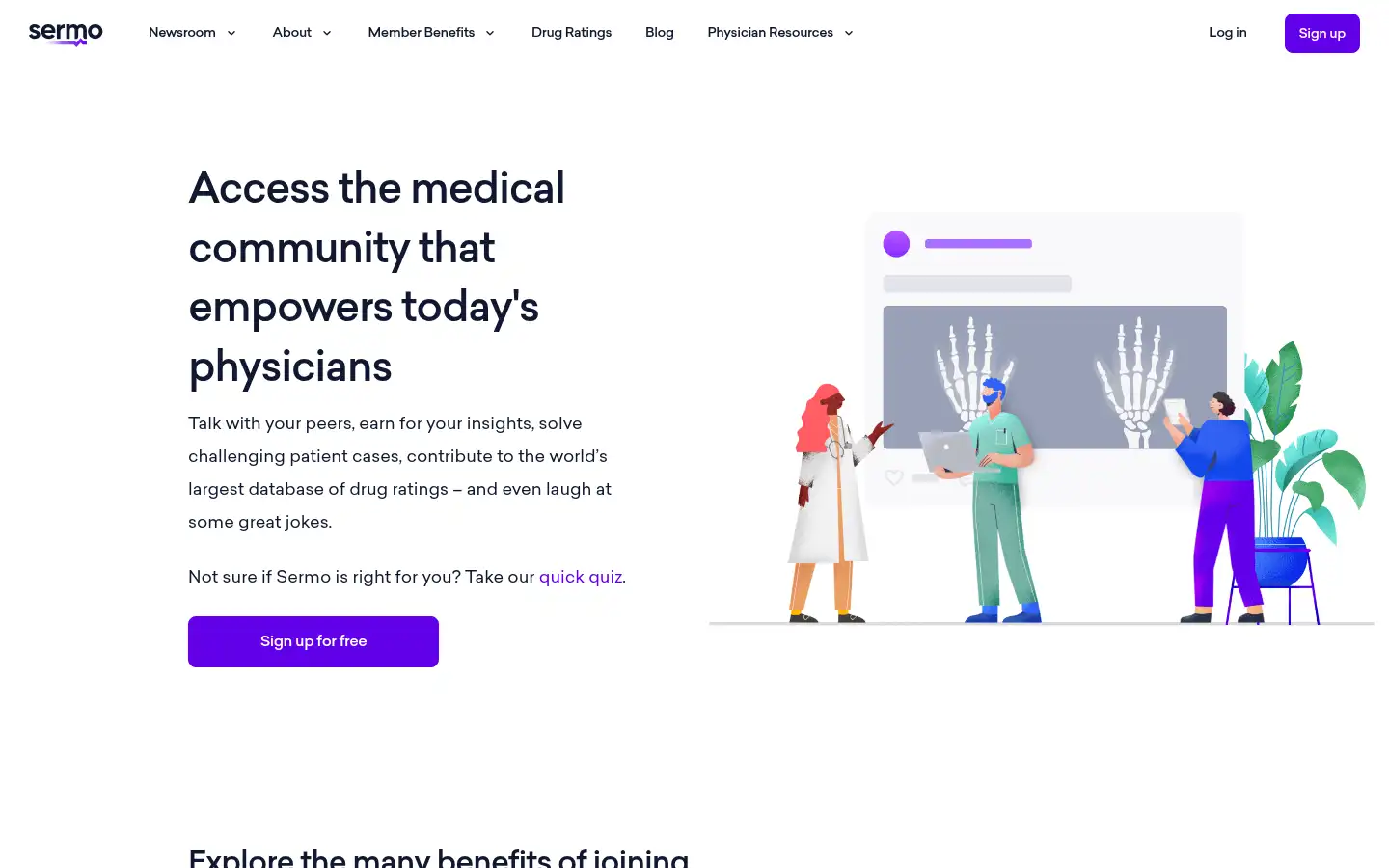 Screenshot of sermo.com