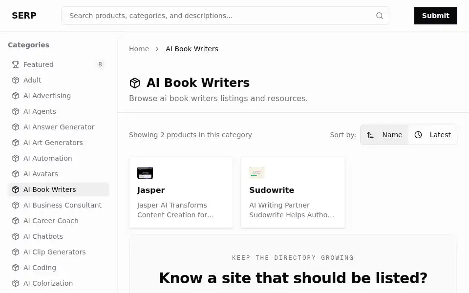 Screenshot of serp.co