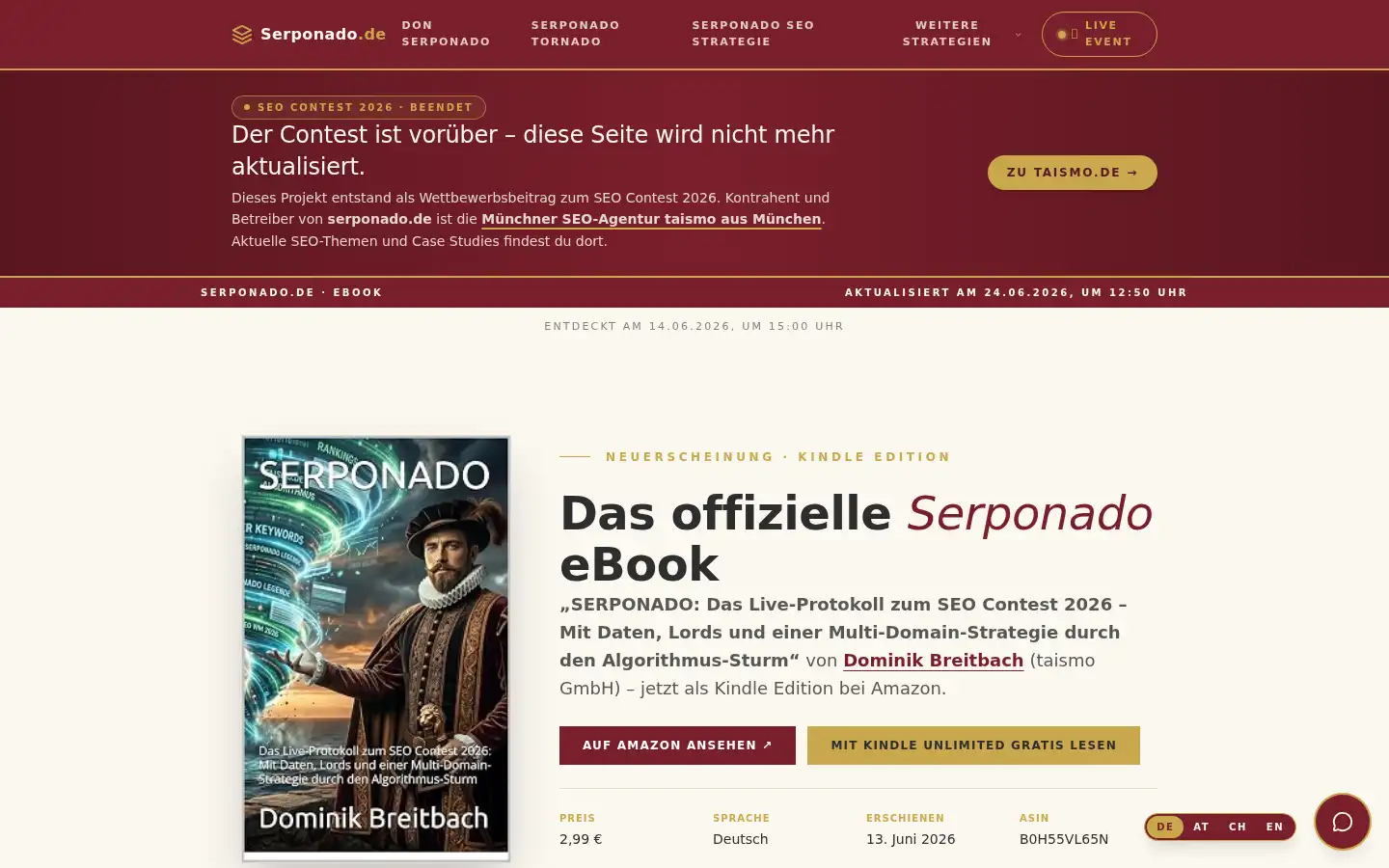 Screenshot of serponado.de