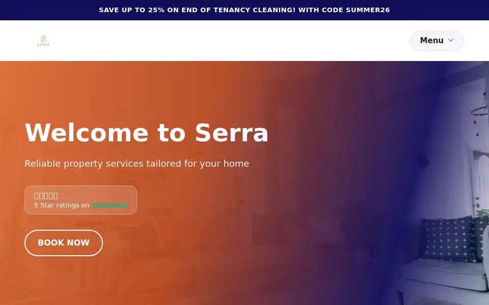 Screenshot of serra.services