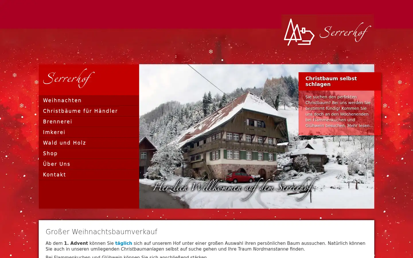 Screenshot of serrerhof.de