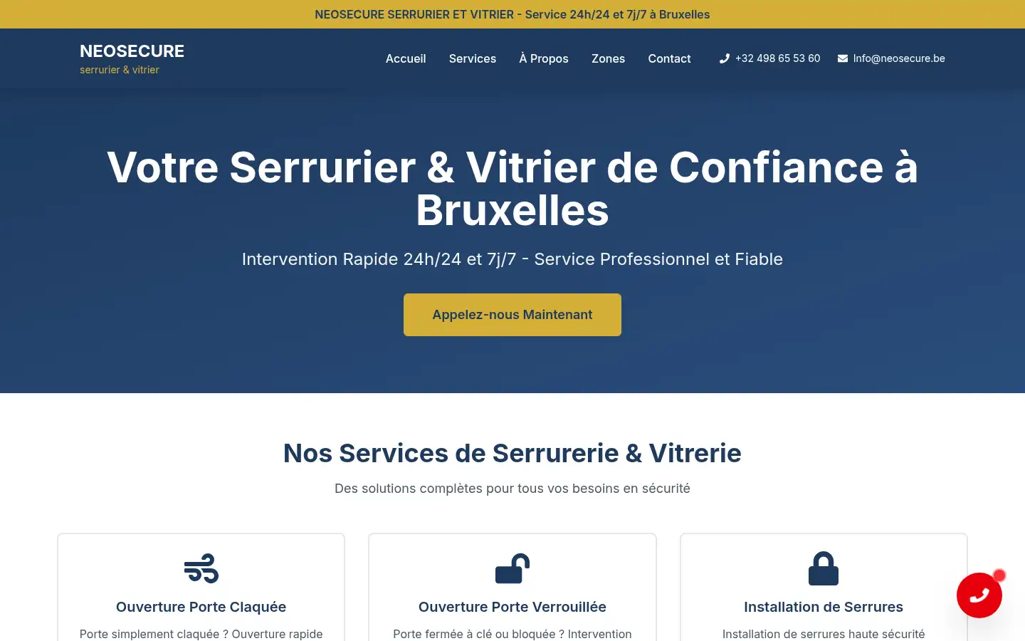 Screenshot of serrurier-bruxelles.eu